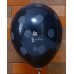 Black - Black Polkadots Printed Balloons